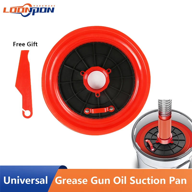 Grease Gun 285mm Grease Gun Oil Suction Pan Oil Pressure Plate Butter Barrel Universal