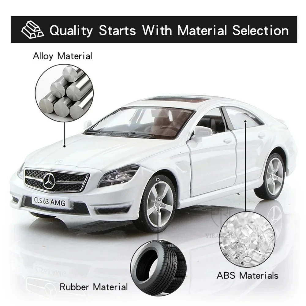 1/36 Scale Benz CLS Model Car Toys Diecast Alloy with Pull