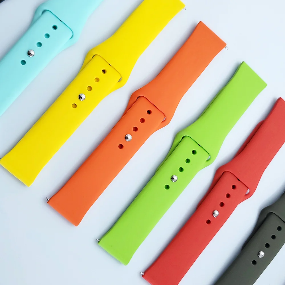 Silicone Sports Watch Strap Bracelet - Universal Fit for Popular Smartwatches (20mm/22mm)