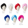 Ladies Big Flower Scarf Hat Balaclavas Bonnet Muslim Hat Chemo Cap Hijabs Headscarf Wedding Party Hat Head Wraps Turbante 3
