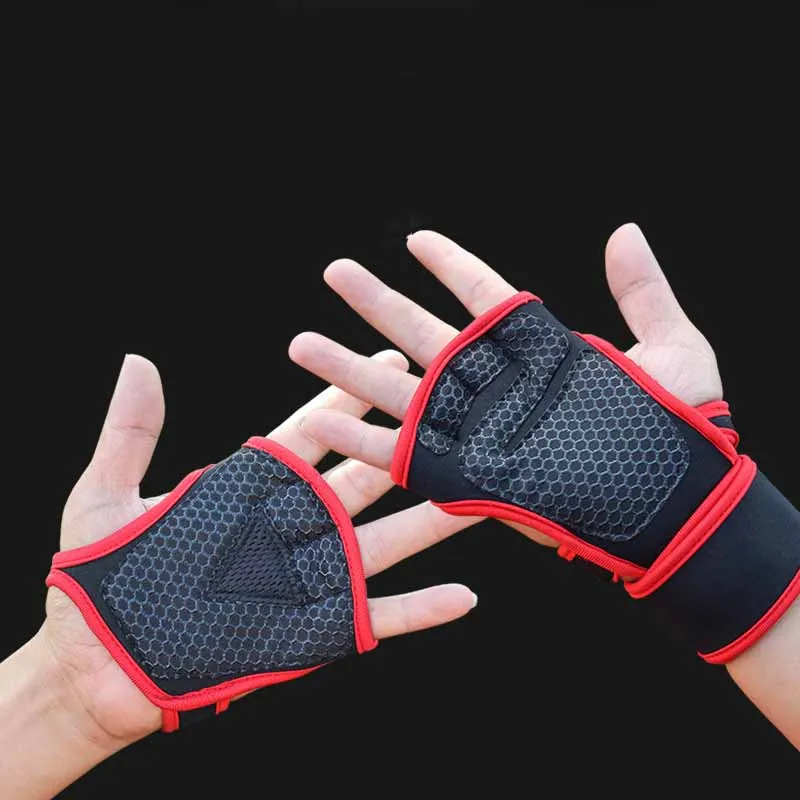 Cycling gloves Weightlifting Training for Men Women Fitness Sports Body Building Gymnastics Gym Hand Wrist Palm Protector Gloves 2
