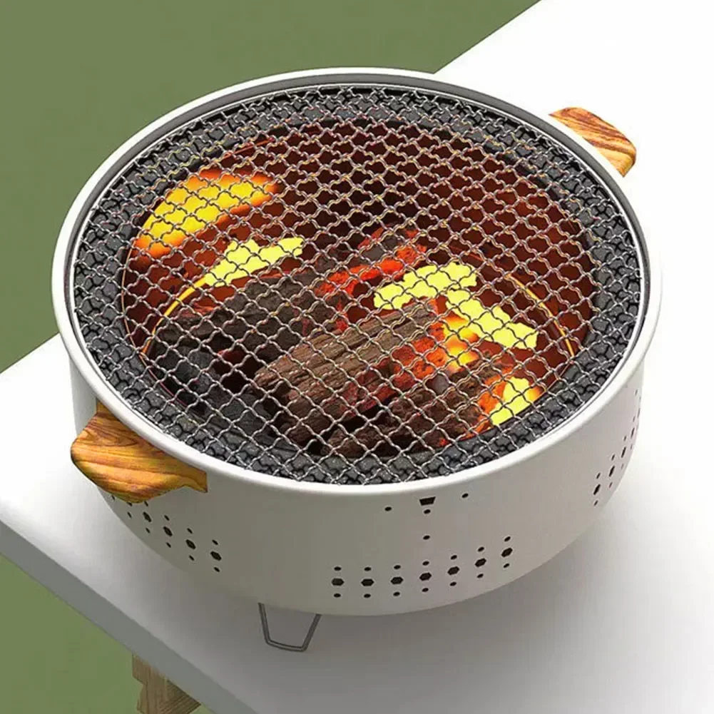 Portable Charcoal BBQ Grill – Stainless Steel Outdoor Camping Stove 3