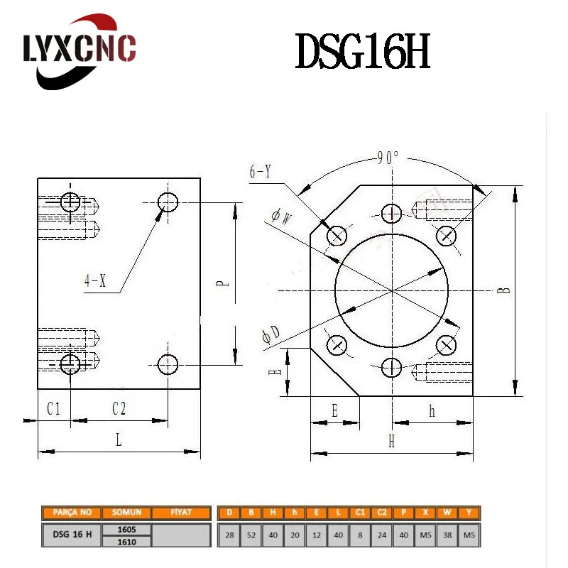 Support Écrou Vis à Billes SFU1605/1610 - Alliage Aluminium Pour CNC, Impression 3D Et Tours