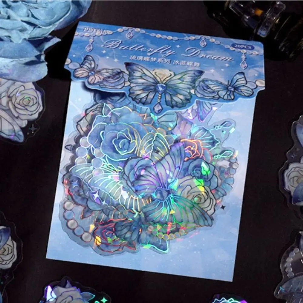 

DIY Crafts Dream of Butterfly Sticker Decorative Aesthetic Butterfly Aesthetic Decals Handmade PET Holographic Laser Sticker
