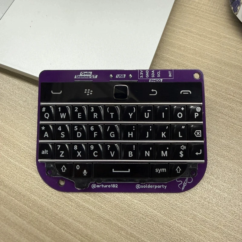 Mini tastiera cablata BlackBerry Q20 Solderparty Open Source BBQ20KBD Q20 Scheda nuda senza scocca Supporta USB/Qwiic/PMOD DY Regalo - immagine 6