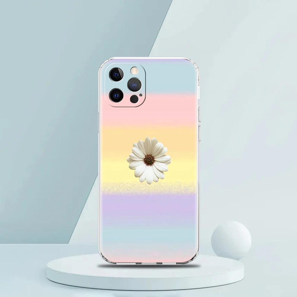 Fashion Fresh Little Daisy Flower Transparent Phone Case