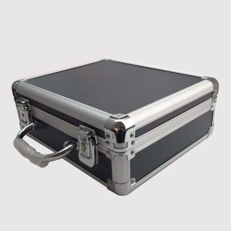 

file alloy box with with equipment box 260x220x100m aluminum instrument anti-shock Portable storage pre-cut box lock tool cotton