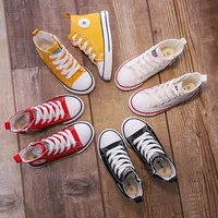 Children's High Top Canvas Shoes Spring Autumn Casual Style for Boys And Girls Baby White Sneakers Comfortable Fabric Footwear