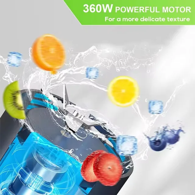 New Electric Portable Juicer Fresh Fruit Mixer 700ML Multifunctional USB Rechargeable Shakes Smoothie Blender Outdoor Mixing Cup 2