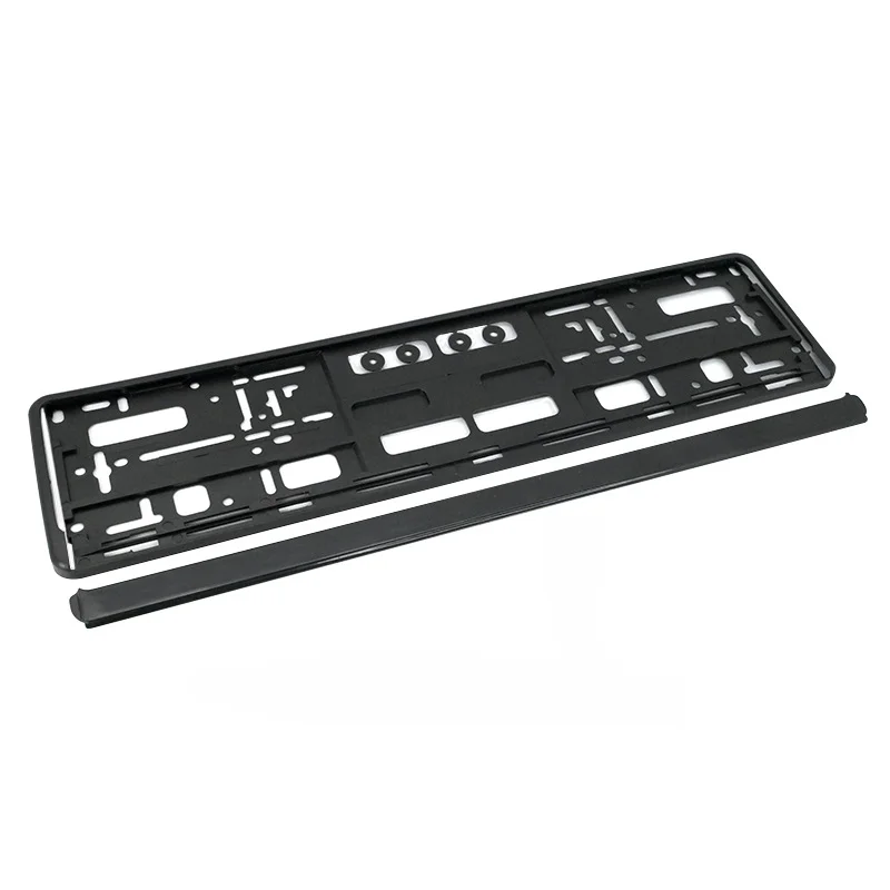 European license plate frame ABS- plastic material Black European license plate cover effect Number Plate Surrounds Holder Frame