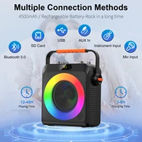 FanFun Bluetooth Karaoke Speaker, Wireless Portable Speaker with 2 Microphone, Karaoke Machine for Adult, Home Karaoke System - Image 4
