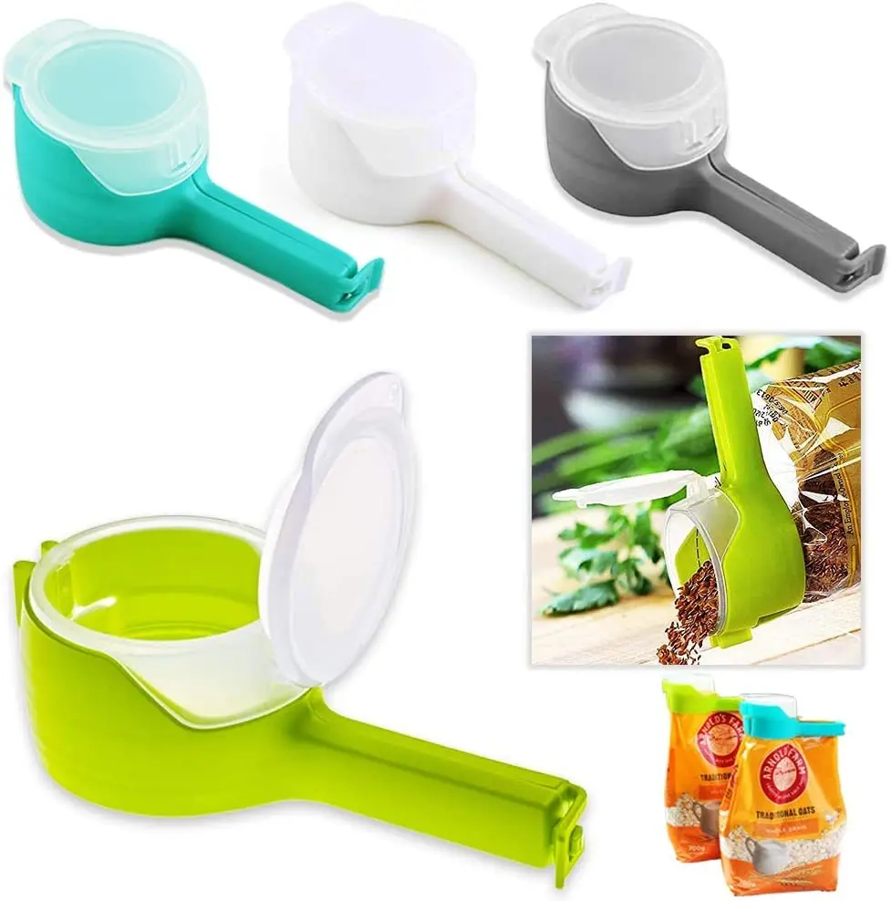 Sealing Clips Food bag household large caliber snack moisture-proof discharge nozzle cereal storage plastic bag