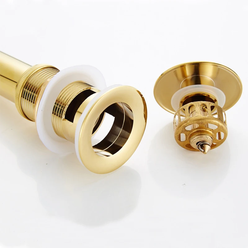 Pop Up Drain Stopper with Overflow, Lavatory Basin Drain without Overflow Black, Chrome or Oil Rubbed Bronze or Antique