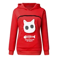 S-3XL  Cat Lovers Hooded Sweatshirt Kangaroo Dog Pet Paw Dropshipping Pullovers Cuddle Pouch  Fish  Pocket Hoodie - Image 5