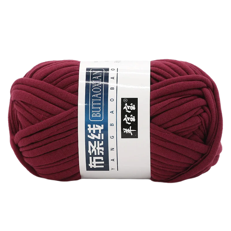 1PC 100g Thick Cloth Yarn Soft Colored Yarn for Hand Knitting Woven Bag Carpet DIY Hand-knitted Material Cushion Carpet 6