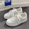 Zapatillas deportivas blancas pequeñas para mujer, zapatos cómodos a la moda, ligeros e informales para correr, combinan con tod 1