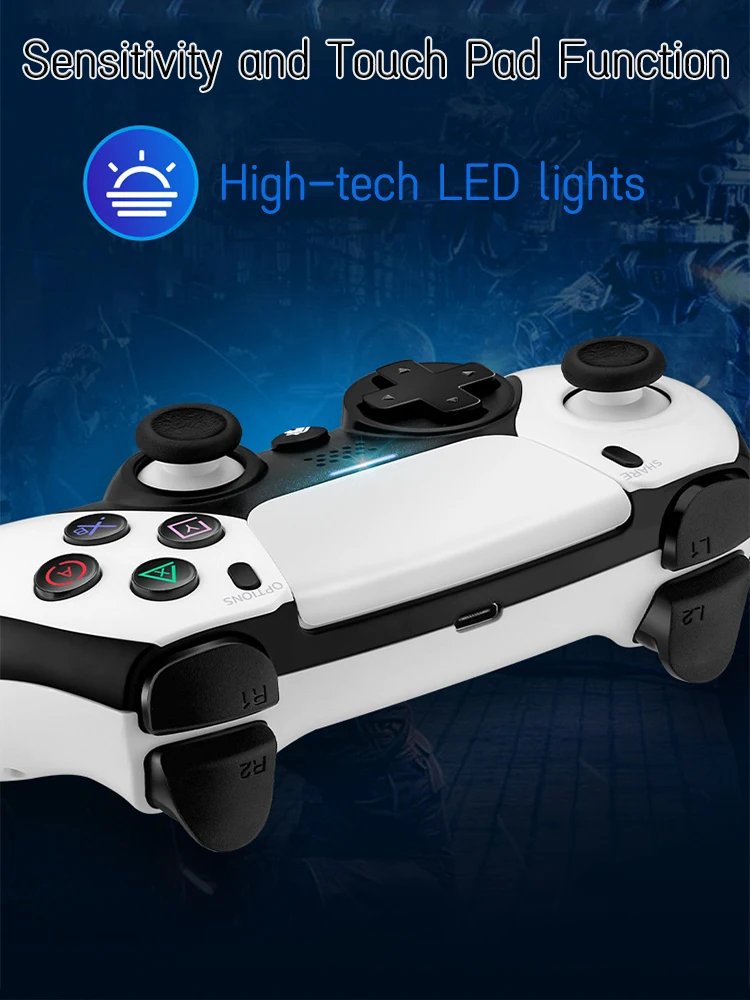 ゲーム用ワイヤレスコントローラー2.4GHz,PS4/ps3用,非対称
