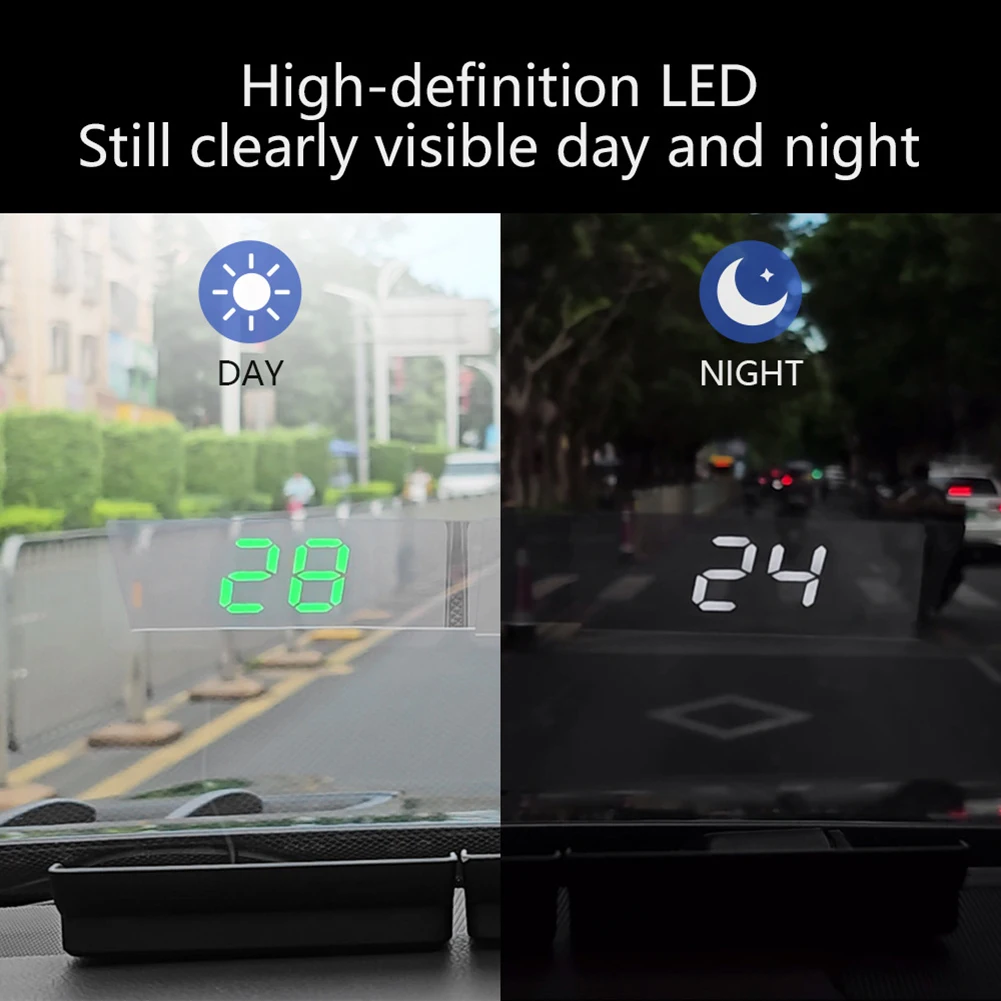 Car Digital Speed HUD GPS Head Up Display Speedometer Odometer car hud display car head up display speed gauges speed meter Plug-and-play Universal Interior Parts For All Cars/buses 1x KM/H