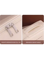 New PU leather makeup bag with large capacity, portable, and high-end outdoor feel, layered and multi-layer waterproof makeup ca 6