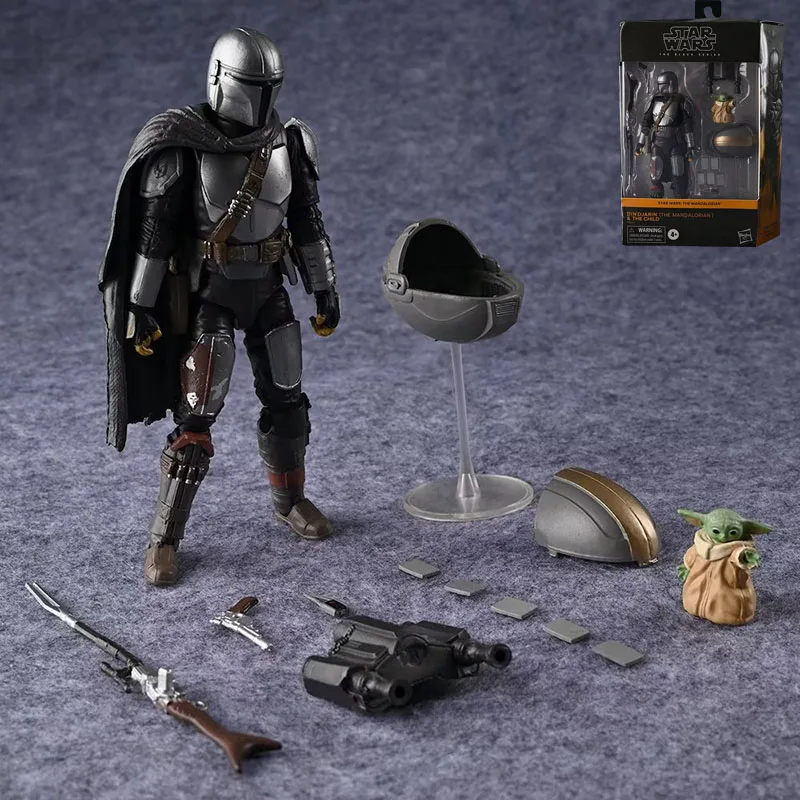 Star Wars 6 Pollici The Mandalorian And The Child Baby Yoda Anime Figure Black Series Din Djarin Pvc Action Figure Model Dolls Toy