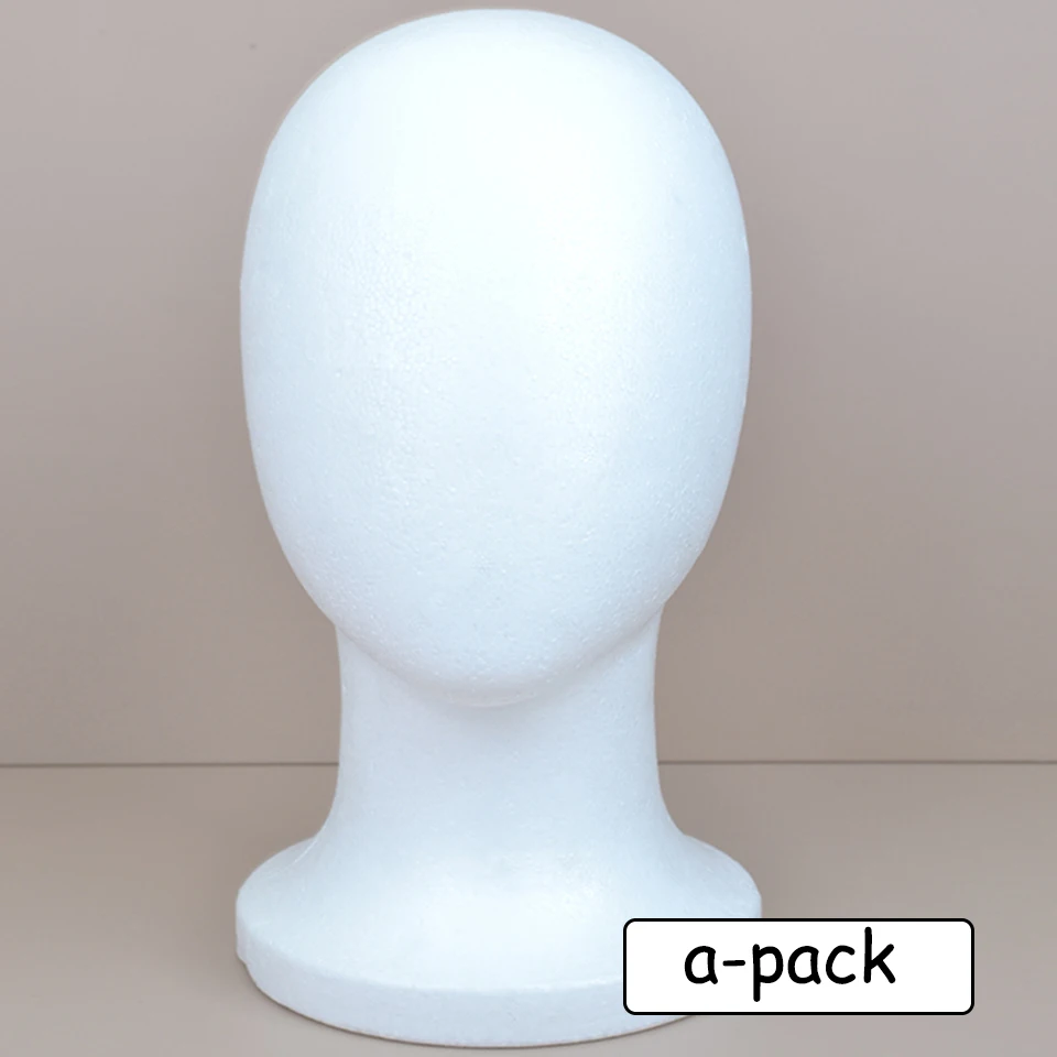 Cabeça de manequim de espuma, estável, leve, suporte de exibição de peruca para joias, chapéu, expositor, cabeça de manequim, modelo de cabeça de espuma