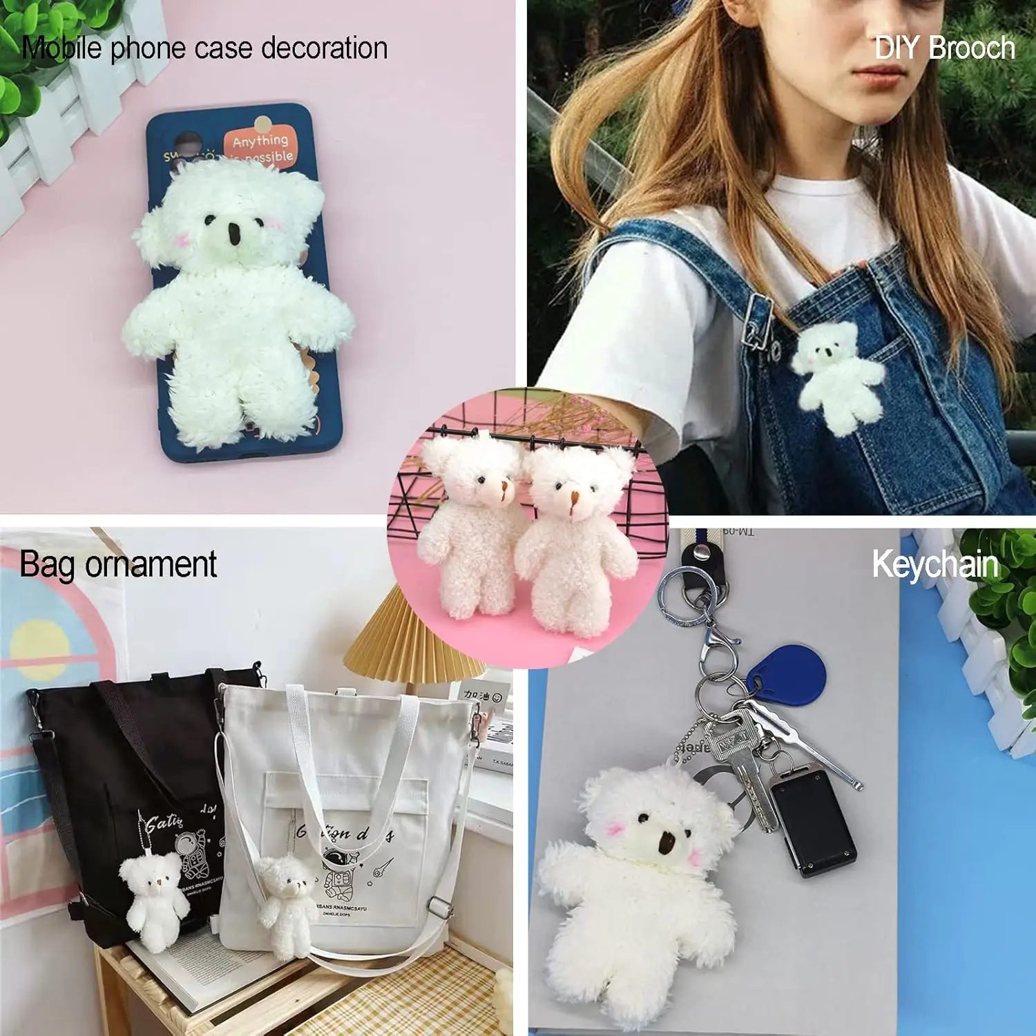 Teddy Bears Stuffed Plush Toy 10/20/30pcs 4.7In DIY Gift