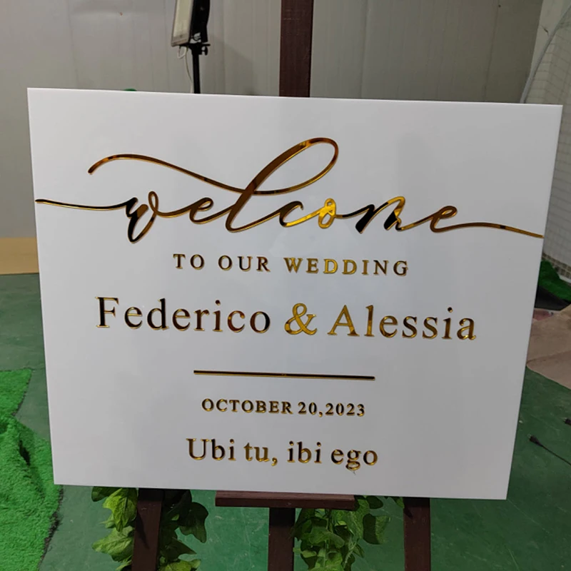 Frosted Acrylic Wedding Welcome Garden Backdrop Sign Wedding Decoration Sign Board Country accessories