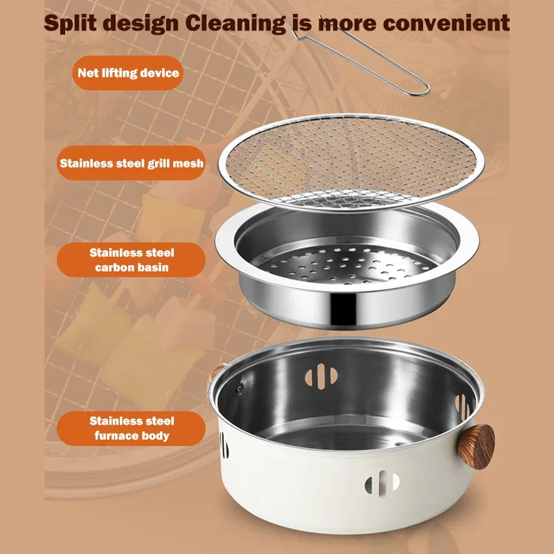 Barbecue grill Mini Brazier Portable Folding Fire Pit Home Camping Furnace Bbq Kitchen Utensils Charcoal Outdoor