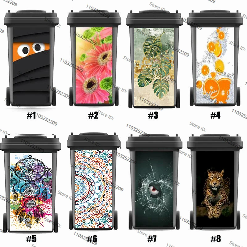DIY creative trash can animal wall stickers Self-adhesive kitchen accessories gift decals
