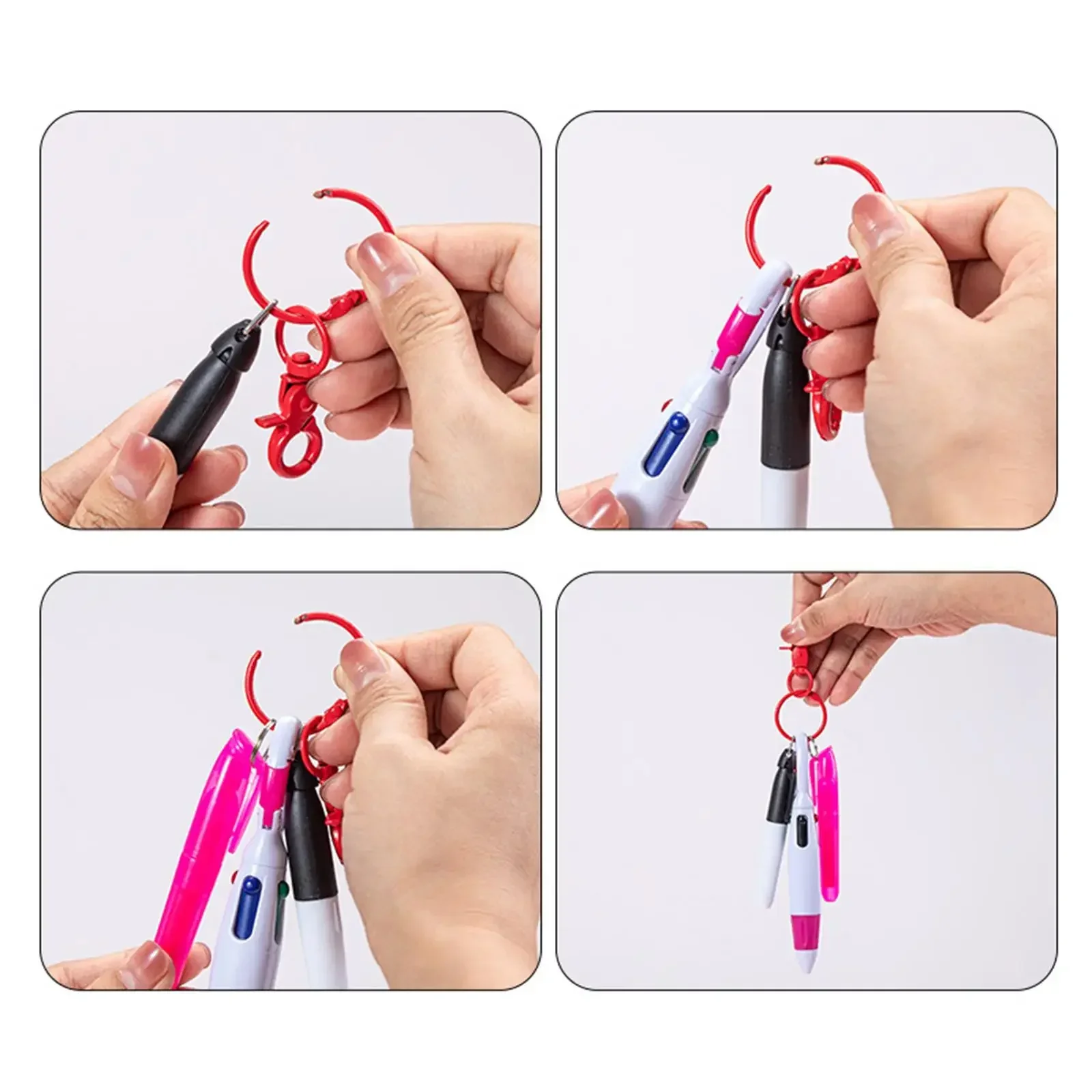 18 Penne 4 Colori In 1 A Forma Di Animale Con Biglietti Regalo | Kit Fornitura Scolastica Con Messaggi Motivazionali - 5