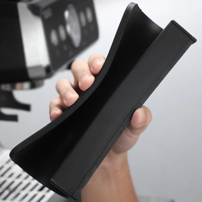 Description Picture 3 of itemSilicone Non-slip Mat Coffee Tamper Mat Tamping Rest Holder Corner Edge Pad Black Base Office Bar Shop Silicone Espresso Station