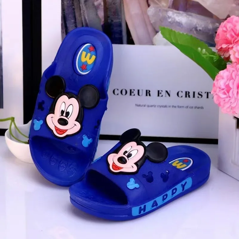 Summer Children Slippers Baby Boy Girl Shoes Cartoon Mickey Minnie Mouse Kid Indoor Outdoor Home Shoes Bath Soft Beach Flip Flop images - 6