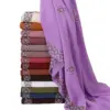 Fashion Rhinestone Chiffon Long Scarf Shawl for Women Head Wrap Hijab Turban Islam Veil Bandanas Bufanda Foulard Turbante Mujer