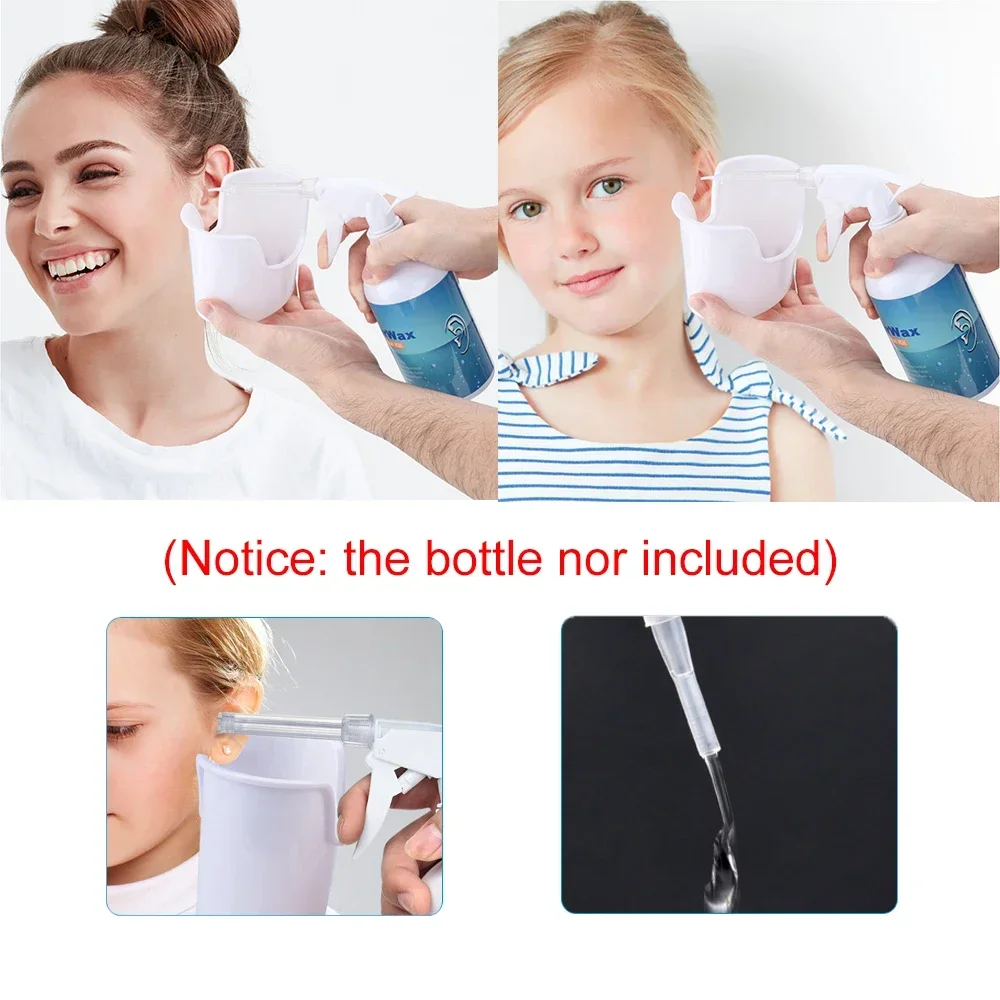 50pcs Ear Wax Removal Nozzles Replacement Ear Irrigation Washer Bottle System Earpick Cleaning Tips Bulb Syringe Kit Accessories 2