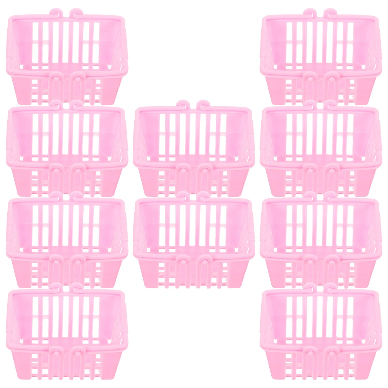 인형 집 액세서리용 10Pcs 미니 쇼핑 보관 바구니 작은 섬세한 장식품 미니 하우스 장식에 적합