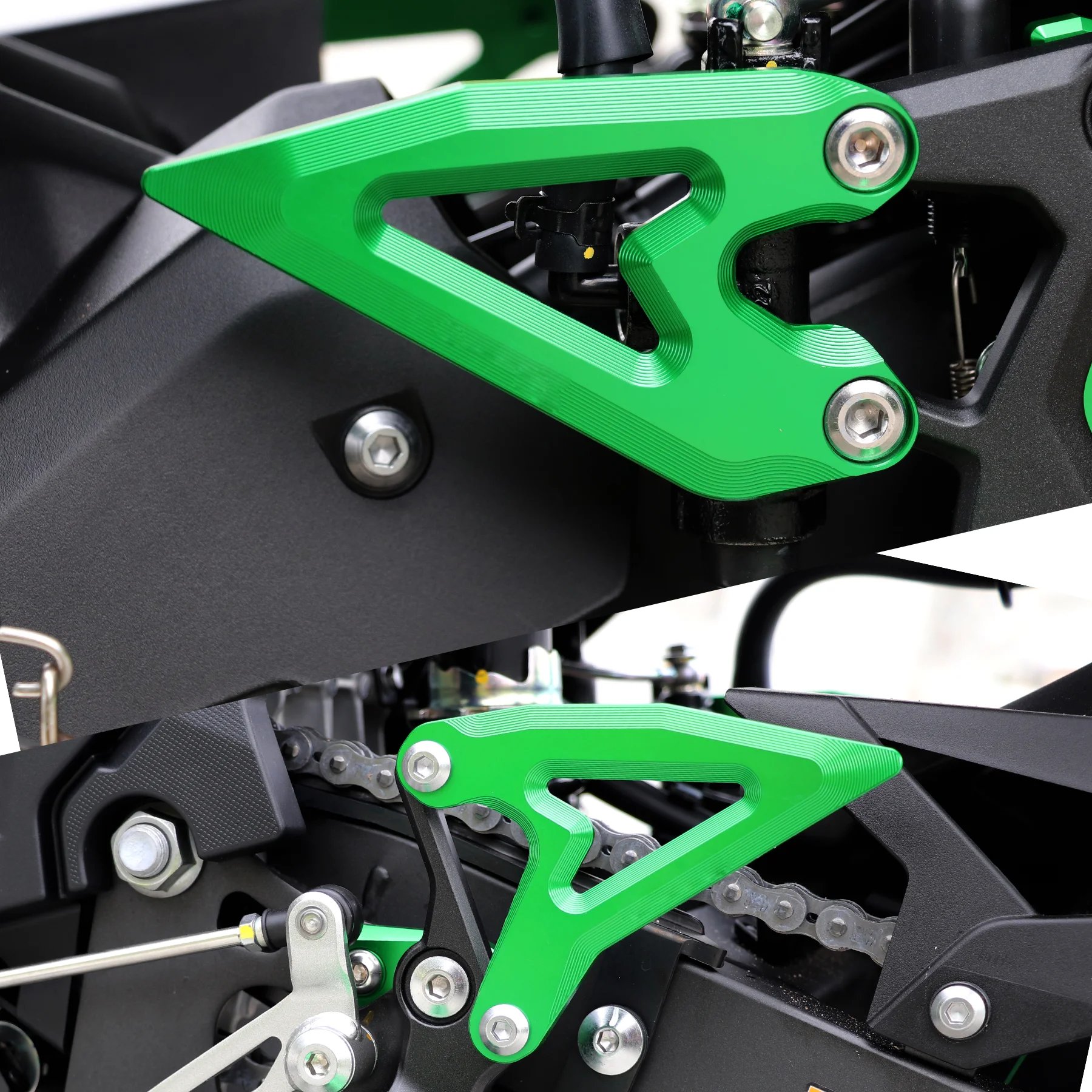 

For kawasaki ninja 400 Z400 NINJA400 2018 2019 2020 2021 Motorcycle Footpedal Pedal Kit Heel Plate Protective cover Accessory