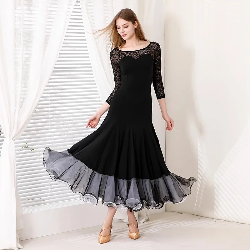 Modern Dance Dress MY907 Lace Ballroom Waltz Big Swing