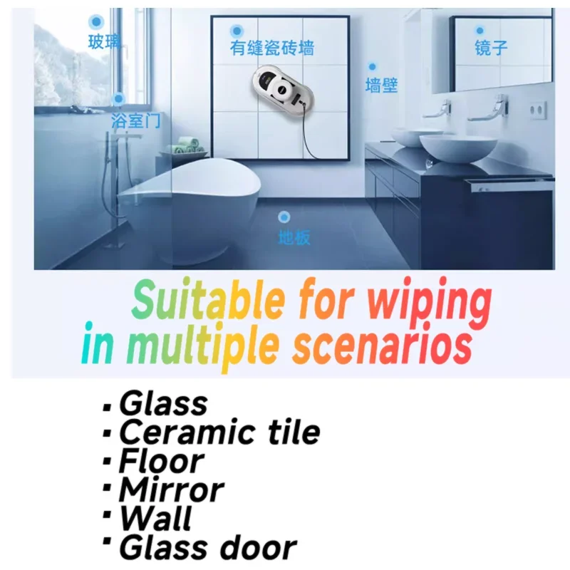 New In Automatic Robot Window Cleaner Vacuum Smart Home Appliance Clean Glass Windows Washer Window Washing Electric Floor Mops 5