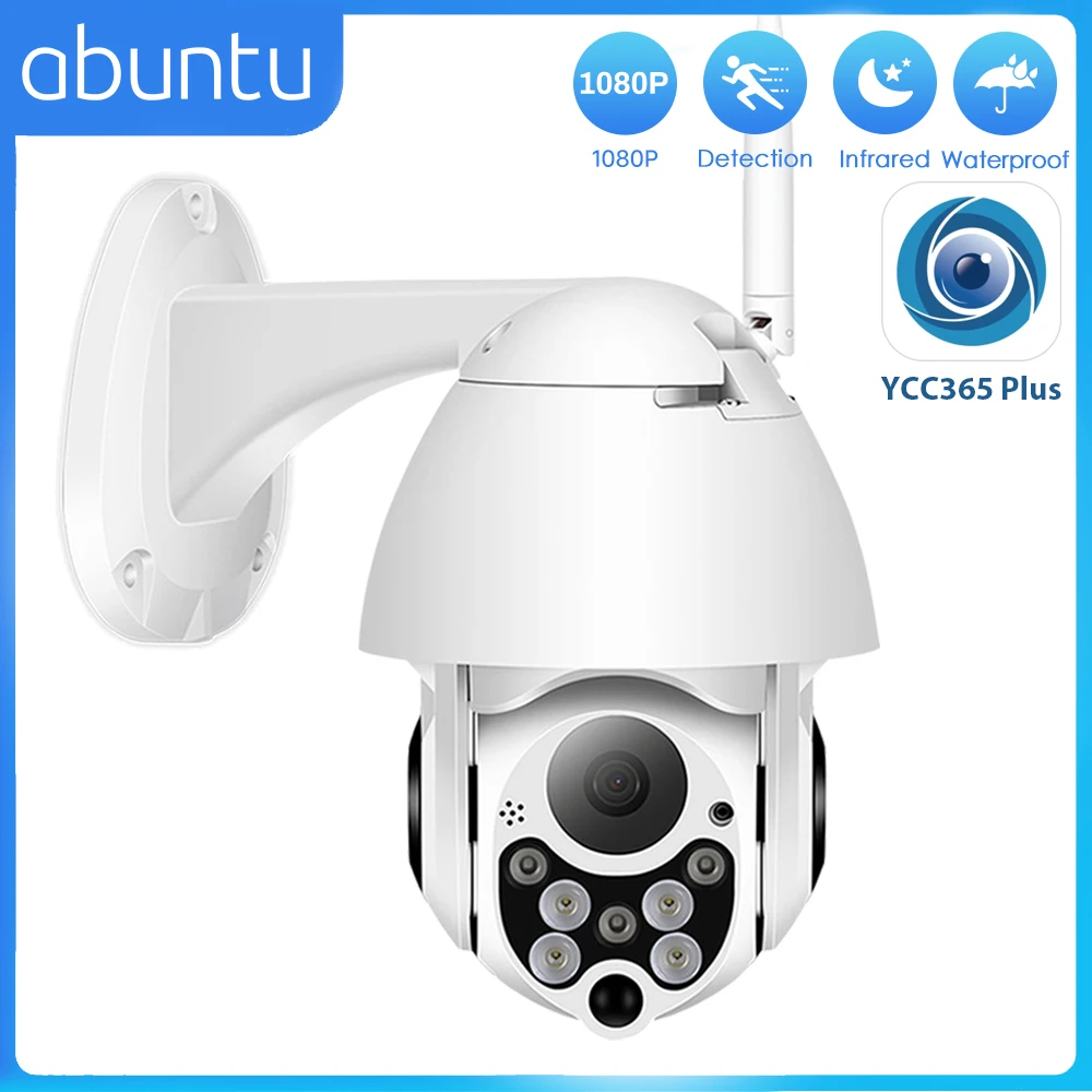 YCC365 Plus PTZ kamera Wifi Outdoor 1080P HD kamera do monitoringu CCTV 4x Zoom wodoodporny Speed Dome bezprzewodowa kamera przemysłowa nowy