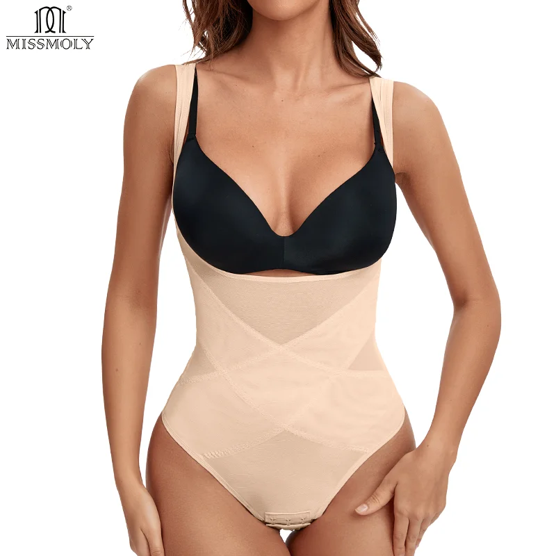 MISS MOLY Bodysuit Shapewear for Women Tummy Control Shpewear One Piece  Bodysuit With Buit in Bra Body Shaper