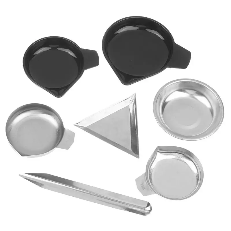1 Set Weighing Powder Pans Scale Pan For Weigh Liquid Powder Gems Diamond Gemstone Weighing Pan