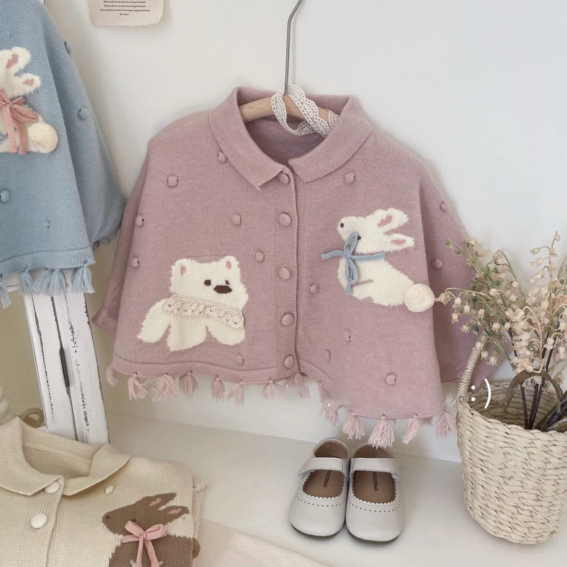 Autumn Kids Cartoon Knit Cardigans Sweater