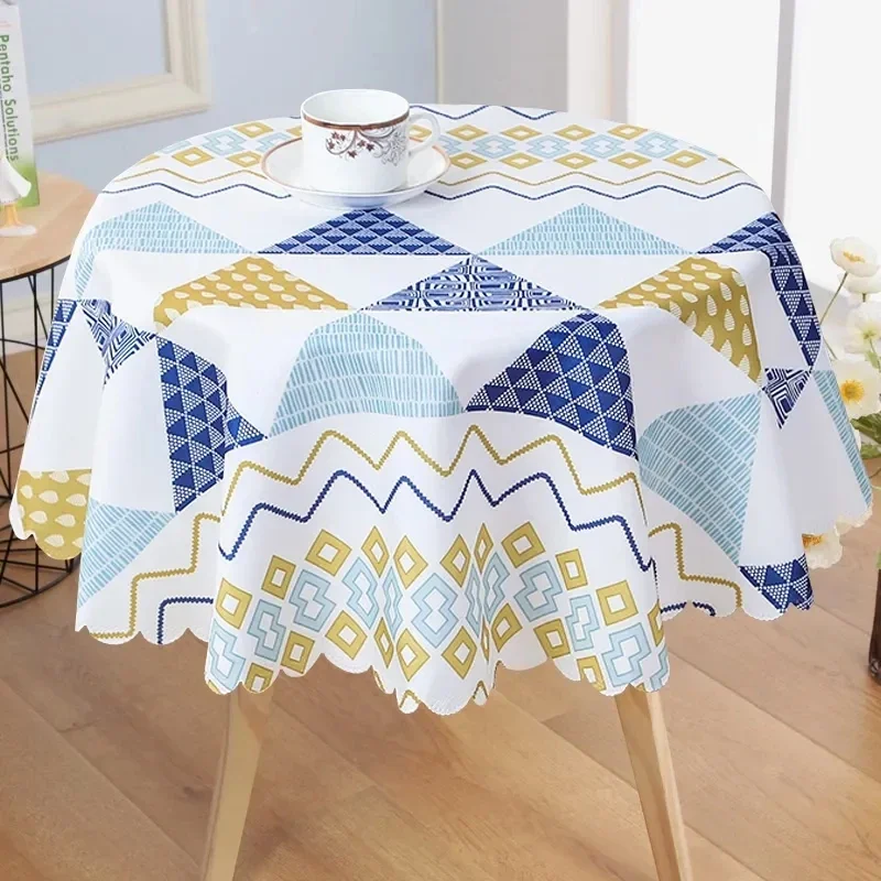 

Simple Triangle Waterproof TableCloth Hotel Lace Edge Table Cover for Home Dining Tables Banquet Party Desk Mat Home Decor