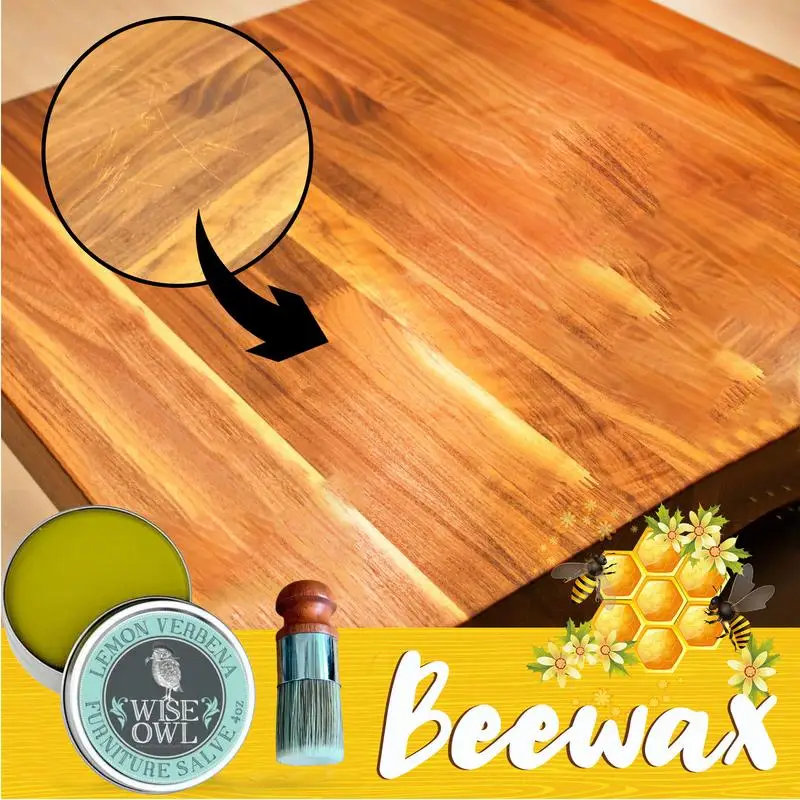 120g Furniture Leather Cream Leather Furniture Salve and Brush Safety Natural Restorer cream Conditioner