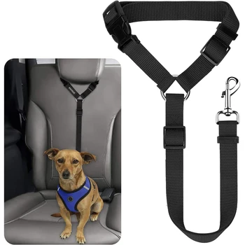 2-in-1 Adjustable Pet Car Seat Belt Leash 1