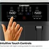 Chefman 6 Quart Dual Basket Air Fryer - Digital Touchscreen, Smart Sync Finish, Hi-Fry, Auto Shutoff, 2 Independent 3QT Nonstick 5