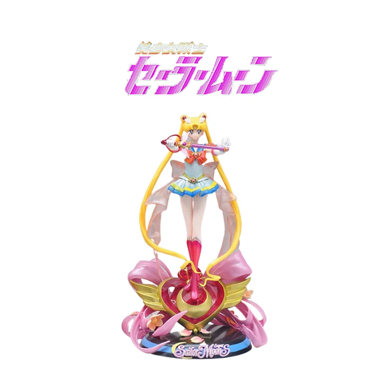 

35cm Sailor Moon Anime Figure Tsukino Usagi With Light Action Figurine Pvc Statue Collection Model Toy Decor Kids Christmas Gift