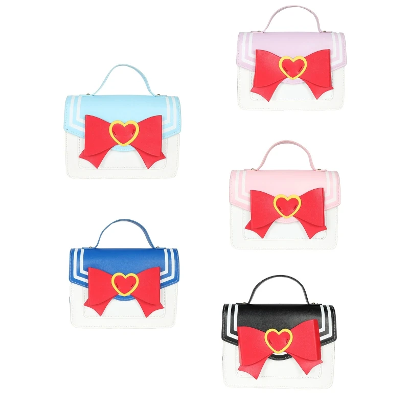Women JK Uniform Bag Handbag Purse PU Leather Shoulder Crossbody Bag Tote Chain Satchel for Girls Gift