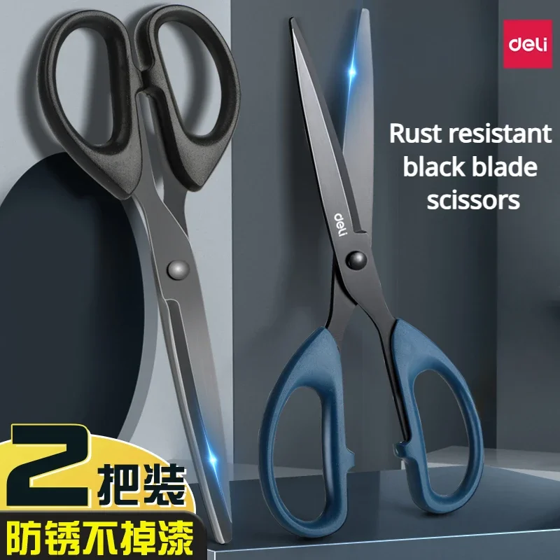Black blade scissors M&G 160/180mm Rust Proof Sharp Student Paper Cuttings Tailor Household Office Stationery Supplies