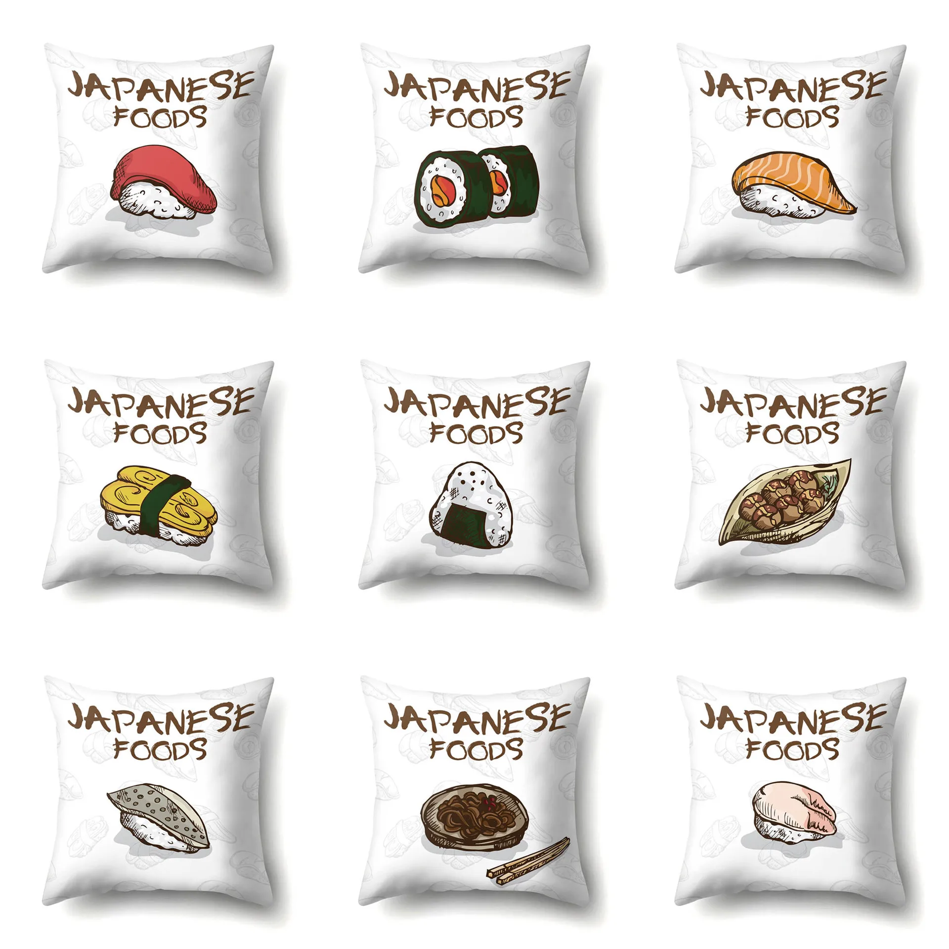

Food Pillow Cover Car Office Cushion Sofa Bedroom Living Room Can Be Customized